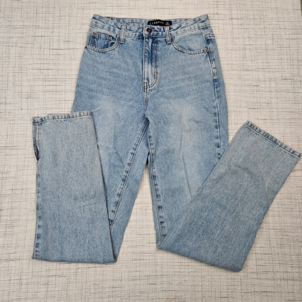 Lioness XS Jeans Womens Light Wash Denim High Rise‎ Straight Leg